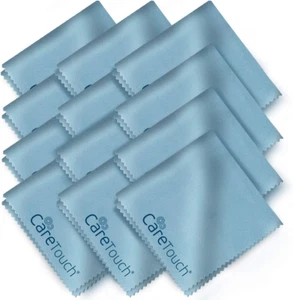 Care Touch Microfiber Cleaning Cloths, 12Pk - Glasses Cleaner Wipes - Eye Glass - Picture 1 of 12
