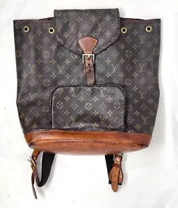 Zaino vintage Louis Vuitton LV Monogram Montsouris MM SP0012 - Foto 1 di 18