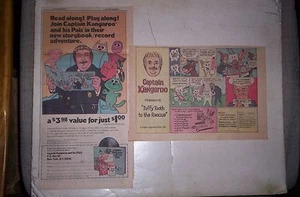 2 Captain Kangaroo 1970 Sunday Comic Ads - Picture 1 of 1