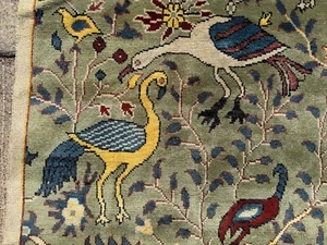 8x10 BLUE ORIENTAL RUG HANDMADE modern handwoven new clean soft big red green ft - Picture 1 of 17