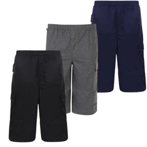 Mens KAM BIG SIZE Summer Cargo Jersey 3/4 Long Shorts Elasticated Waist 2XL-8XL - Picture 1 of 5