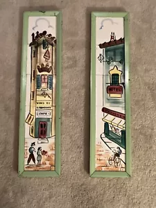 2 Vintage 1960s Mid Century Jaru Tiles - Different Scenes - Picture 1 of 7