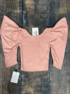Joyfolie Little Girls Size 5 Sandy Pink Toots Top! Balloon 3/4 Sleeves! - Picture 1 of 8