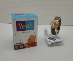 Timex Disney Winnie Puuh Gesicht Armbanduhr Lederband Box Neu - Bild 1 von 9