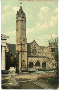 Cartolina Prima Chiesa Presbiteriana Lynchburg Virginia - Foto 1 di 12