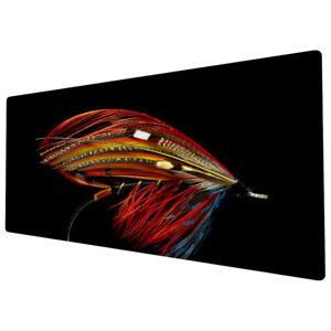 90x40cm Extra Large XXL Mouse Mat Pad Full Desk Fishing Lure Fly Insect
