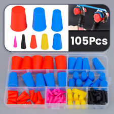 Heat Resistant Silicone Cone Plugs Assortment Kit Set of 105 for Powder Coating