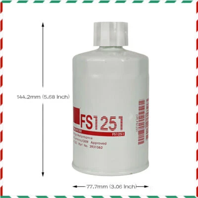 FS1251 Fuel Water Separator Filter for Cummins Fleetguard Case 1840 1845C NEW - Image 1 of 4