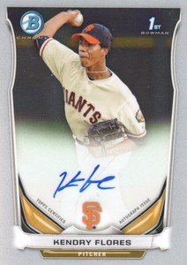 2014 Bowman Chrome Prospect Autographs #BCAPKF Kendry Flores