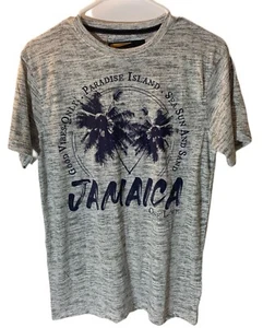 Jamaica Paradise Island Men’s M Graphic Vacation Gray Island T Shirt - Picture 1 of 4