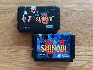 The Super Shinobi & Shinobi II Japan MegaDrive Mega Drive Carts Only! 2 Games! - Picture 1 of 23