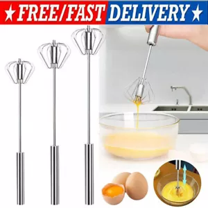Semi-Automatic Egg Whisk Hand Push Egg Beater Stainless Steel Blender Mixer Whis - Picture 1 of 11