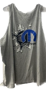 Mopar Breakthrough Logo Tank Top Shirt, Men's 2XL, Gray, Vintage Detroit Muscle - Picture 1 of 7