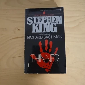 Vintage Stephen King Richard Bachman Paperback Thinner 1985 1st Signet Printing - Picture 1 of 6