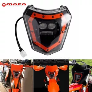 E8 LED Headlight DRL Head Lamp For KTM XCW EXC SXF 150 250 300 350 450 FE CRF WR - Picture 1 of 10