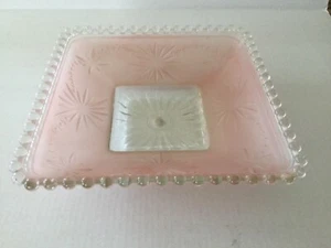 Paralume 10" vetro depressione rosa e cristallo - Foto 1 di 7