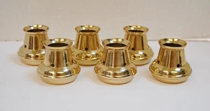 Set di 6 seguaci di candele Bove in ottone massiccio 1 1/2" (Burner Topper Chaser) - Foto 1 di 8