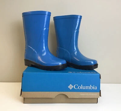 Columbia Niños Jóvenes Niños Botas de Lluvia Botas de Agua Zapatos Azul Talla US 10 Aguacero Foto 1 de 4