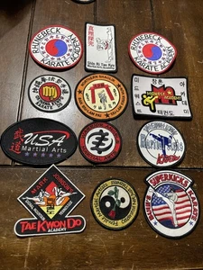 Martial Arts & Tae K Wondo Patches Lot Of 12 - Picture 1 of 1