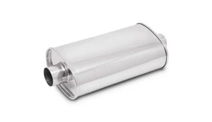 Vibrant 2in In/Out Center/Center Stainless Steel StreetPower Oval Muffler - Imagen 1 de 2