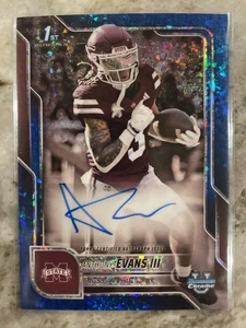 Bowman U 2025 cromo #BCAAE Anthony Evans III cromo automático azul mini diamante/150 - Imagen 1 de 2