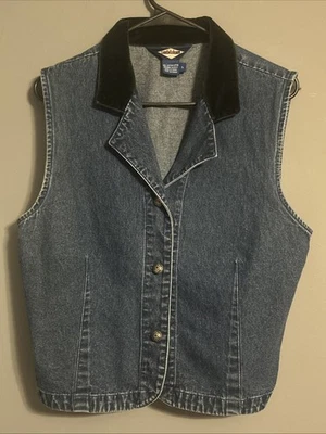 Vintage Ruff Hewn Womans Denim Vest Minimal Wear - Image 1 of 3
