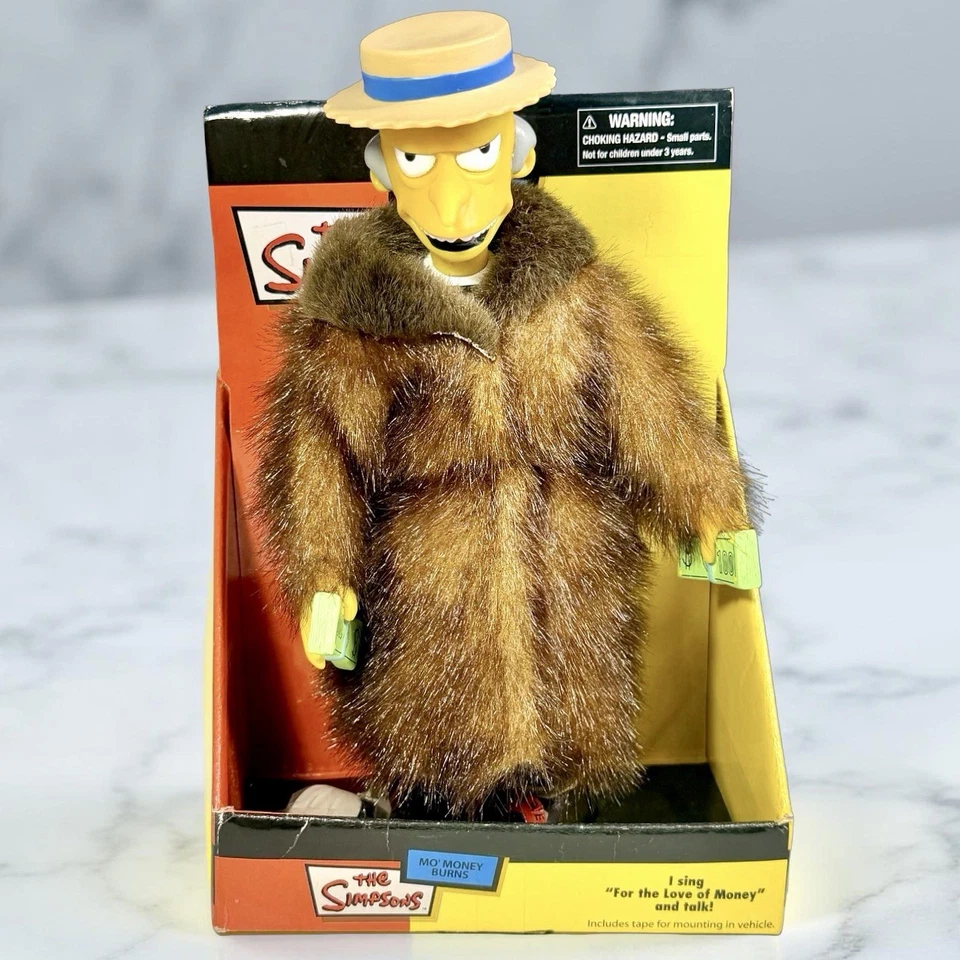 The Simpsons Mr. Burns Mo Money Figure Doll Animated Singing Gemmy 2003 NEW BOX - Image 1 of 4