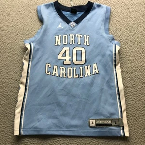 Jordan North Carolina Tar Heels #40 Jersey Boys Youth Large L Embroidered Blue - Picture 1 of 9