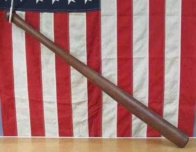 Vintage 1910s Antique Wood Baseball Bat Hand Turned Mushroom Grip Knob 34" Nice! - Image 1 of 4