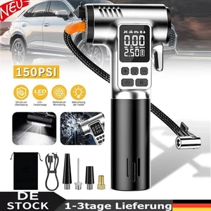LCD Elektrische Akku Luftpumpe 150 PSI Auto Reifen Druckluft Fahrrad Kompressor - Bild 1 von 15
