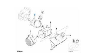 Genuine BMW rubber boot air intake for E39 M54 530i 13 54 7505836 - Picture 1 of 3