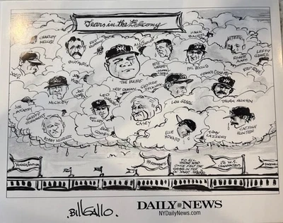 Impresión de Bill Gallo “Lágrimas en el balcón” – Leyendas de los Yankees de Nueva York – Raro Foto 1 de 4