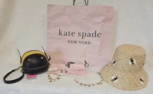 Kate Spade "All Abuzz" Collection Ensemble Purse Hat Jewelry - Picture 1 of 17