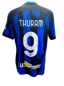 01 Inter Authentic Thuram No Match Worn Shirt Vintage camiseta 2023/2024 - Picture 1 of 7