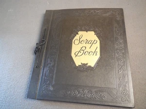 DE4 Vintage MCM Scrapbook Nearly Unused Blank Pages Black - Picture 1 of 5