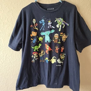 Disney Pixar Character Collage T-Shirt 2X Monsters Inc Toy Story Nemo Incredible - Picture 1 of 5