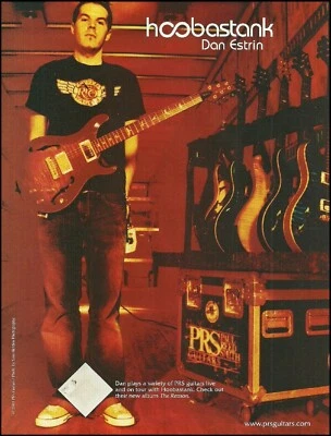 Dan Estrin of Hoobastank for PRS Guitars 2004 ad 8 x 11 advertisement print - Image 1 of 3