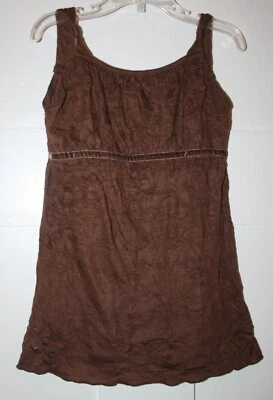 Exhilaration 女孩上衣褶皱设计无袖小号 (6/7) — 第 1/4 张图片