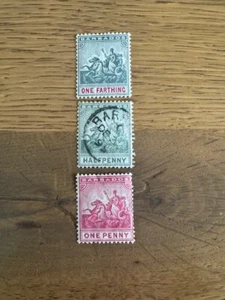 Barbados M/U SC#70M, 71U, 72M (1892) F/VF SCV $8.50 - Picture 1 of 1