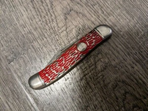 Imperial Red Metal Handle 2 Blade Pocket Knife Providence RI - Picture 1 of 8