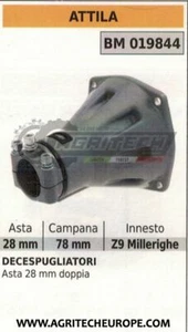 CAMPANA FRIZIONE COMPLETA DECESPUGLIATORE ATTILA CON ASTA DOPPIA Ø28 - Picture 1 of 1