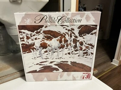 The Puzzle Collection "Pintos" 750 Piece  RoseArt Jigsaw Puzzle Horses - Image 1 of 3