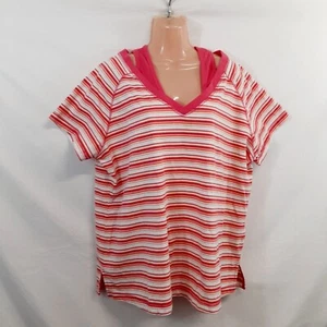 Just My Size Top Blouse Shirt Women Size 18W/20W Shaper Fit V Neck Cotton - Picture 1 of 13