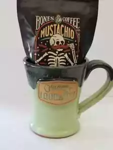 Los Alamos Lock and Key Stoneware Mug w/ Coffee Sample - Picture 1 of 1