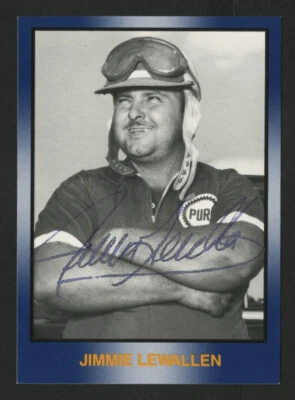 1991 JIMMIE LEWALLEN AUTOGRAPHED SIGNED OFFICIALLY LICENSED NASCAR TRADING CARD  - Image 1 of 2