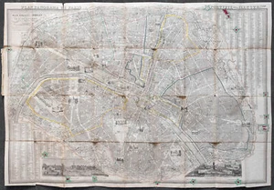 1855 - Plan ancien de Paris - Gravure ancienne - Lallemand - Guide de Paris - Photo 1/10