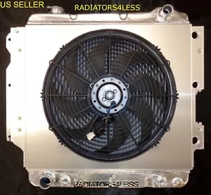 3 ROW ALUMINUM RADIATOR SHROUD 16" FAN 87-01 02 03 04 05 06 JEEP WRANGLER YJ TJ - Foto 1 di 2