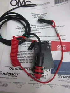 EVINRUDE JOHNSON 585133 STOP SWITCH KILL SWITCH 20 HP THRU 50 HP BRAND NEW PART - Picture 1 of 6