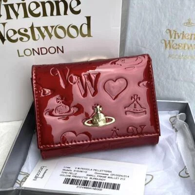 Vivienne Westwood Gamaguchi Trifold Wallet Color Red orb Enamel - Image 1 of 4