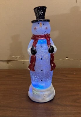 Muñeco de nieve Cracker Barrel Just Chillin que cambia de color brillo probado por favor leer Foto 1 de 4